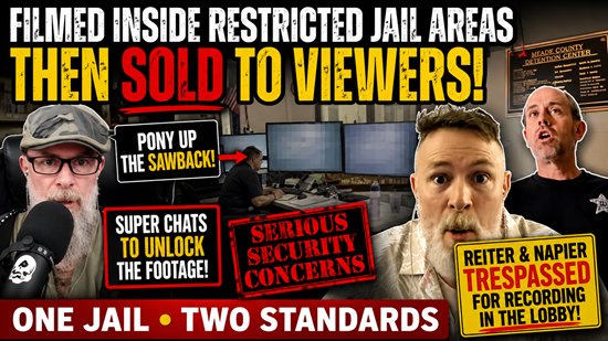 Restricted Jail Footage Used to Solicit Super Chats After Critics Were Trespassed for Recording in Public Lobby